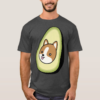 Trendy Avocado Pocket Dog Face  T-Shirt