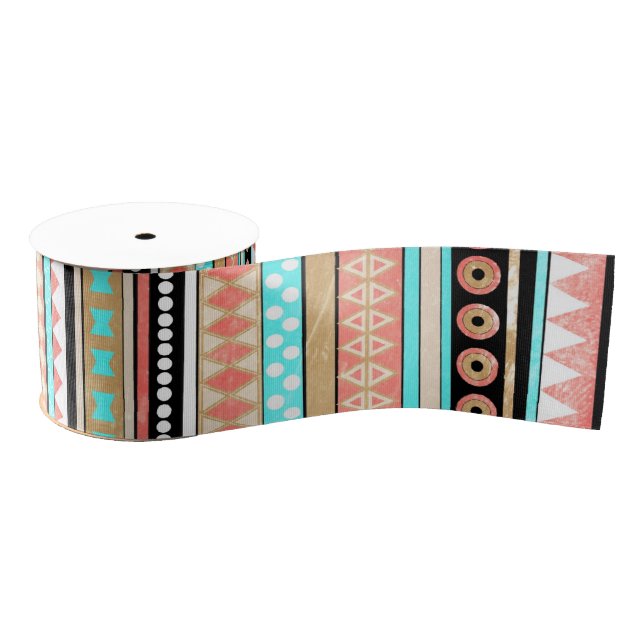 Trendy aztec grosgrain ribbon (Spool)