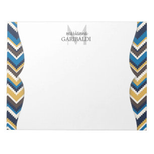 Trendy Aztec Print Personalised Notepad