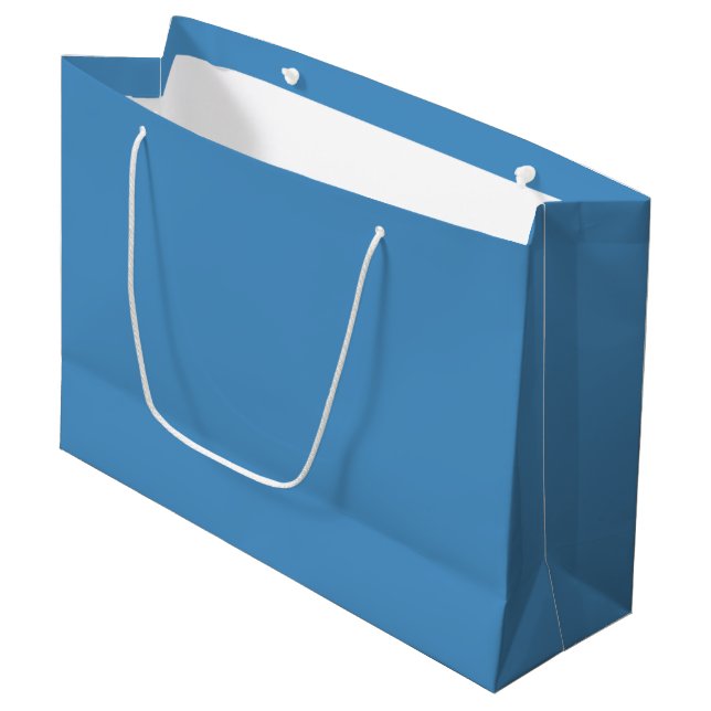 Trendy Azure Blue Large Gift Bag (Front Angled)