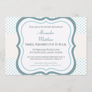 Trendy Baby Dedication Christening Invitation