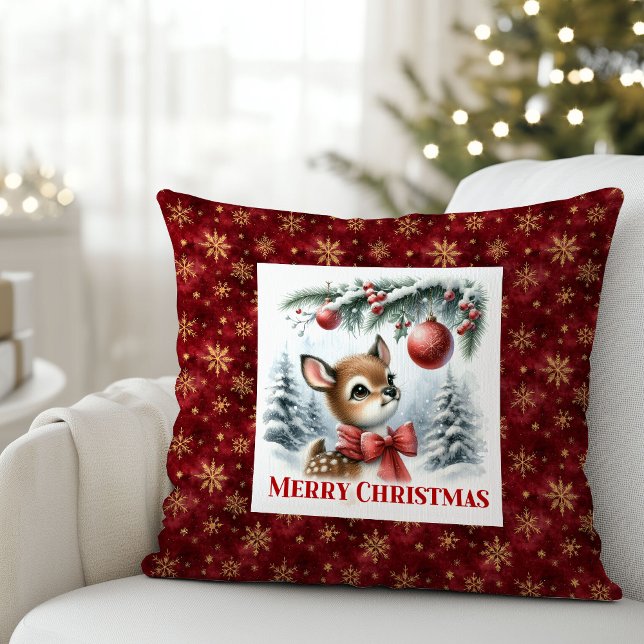 Trendy Baby Fawn Cozy Winter Kids Room Decor Xmas Cushion (Trendy Baby Fawn Cozy Winter Kids Room Decor Christmas Pillow

)