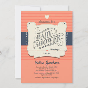 Trendy Baby Shower Invitation