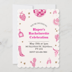 Trendy Bachelorette Party invitation   