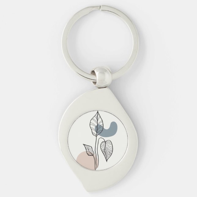Trendy background design key ring (Front)