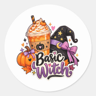 Trendy Basic Witch Pumpkin Spice Halloween Sticker
