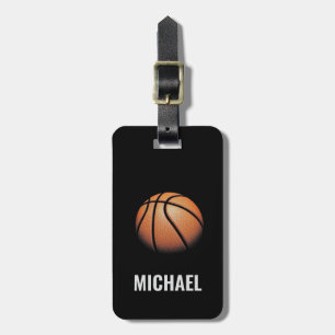 Trendy Basketball Add Your Name Personalised       Luggage Tag