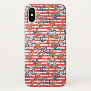 Trendy Beach Pattern   Monogram iPhone X Case