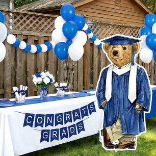 Trendy Bear Printable Graduation Party Decor