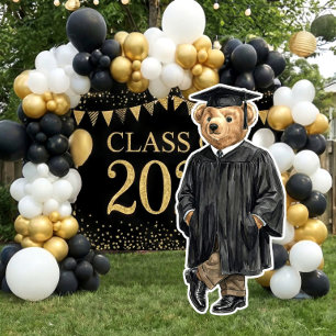 Trendy Bear Printable Graduation Party Decor