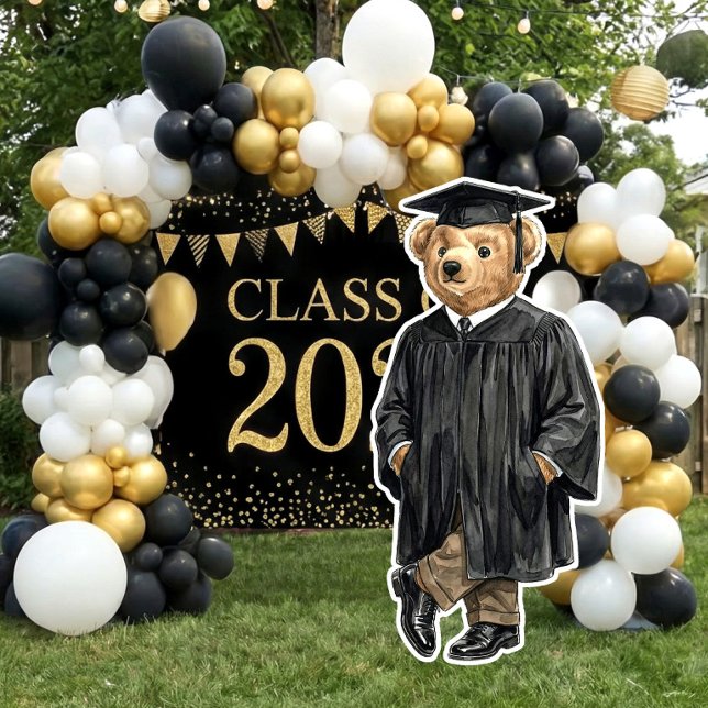 Trendy Bear Printable Graduation Party Decor (Creator Uploaded)