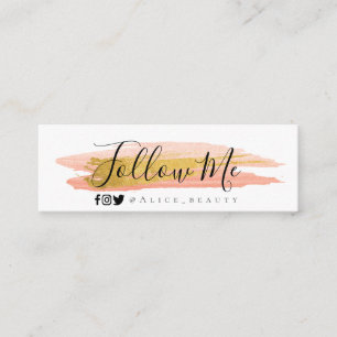 Trendy beautician business card