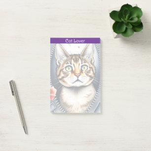 Trendy Beautiful Cute Watercolor Cat Collection Post-it Notes