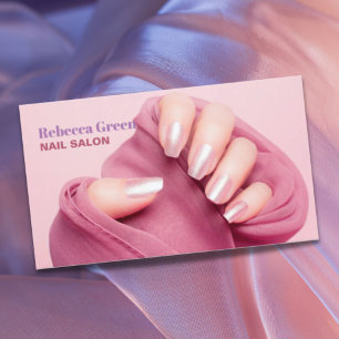 Trendy beauty manicurist nail artist nail salon business card