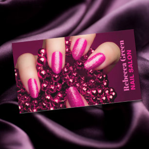 Trendy beauty manicurist nail artist nail salon business card