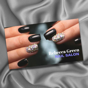Trendy beauty manicurist nail artist nail salon business card