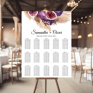 Trendy Beauty Purple Figs & Pampas Poster