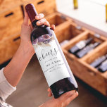 Trendy Beauty Purple Figs & Pampas Wine Label<br><div class="desc">Trendy Beauty Purple Figs & Pampas</div>