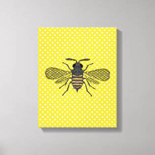 Trendy BEE Yellow Polkadot Pattern Gift Decor NEW