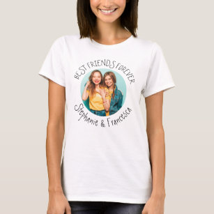 Trendy Best Friends Forever Photo Names T-Shirt