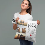 Trendy Best Friends Photo Collage & Quote Cushion<br><div class="desc">Besties are priceless - If your lucky enough to have one, let them know how much they mean to you with this trendy 'Best Friends' pillow. Featuring 3 photographs of your choice, which are easily downloaded from your phone or computer, a bestie quote that can be customized, a cute little...</div>