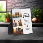 Trendy Best Friends Photo Collage & Quote Plaque<br><div class="desc">Besties are priceless - If your lucky enough to have one, let them know how much they mean to you with this trendy 'Best Friends' plaques. Featuring 3 photographs of your choice, which are easily downloaded from your phone or computer, a bestie quote that can be customised, a cute little...</div>