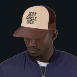 TRENDY BEST FUNCLE EVER WHITE TYPOGRAPHY   TRUCKER HAT<br><div class="desc">TRENDY BEST FUNCLE EVER,  A PERFECT GIFT FOR UNCLE.</div>