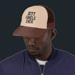 TRENDY BEST FUNCLE EVER WHITE TYPOGRAPHY   TRUCKER HAT<br><div class="desc">TRENDY BEST FUNCLE EVER,  A PERFECT GIFT FOR UNCLE.</div>