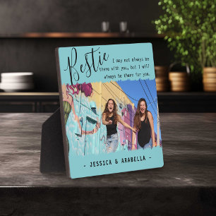 Trendy Bestie Quote Photo Personalised BFF Plaque