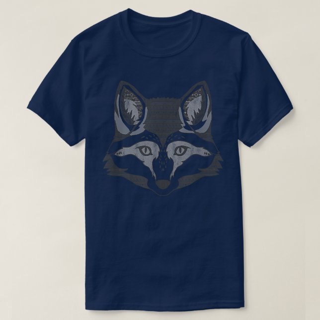 Trendy Big Face Fo Pattern Outline  T-Shirt (Design Front)