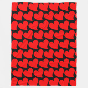 TRENDY BIG RED HEART ROMANTIC VALENTINE FLEECE BLANKET