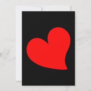 TRENDY BIG RED HEART ROMANTIC VALENTINE INVITATION