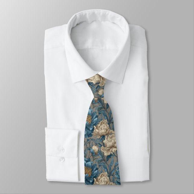 Trendy Birthday Gifts For Husband Peonies Tie (Tied)