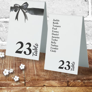 Trendy Black and White Modern Chic Name & Number 