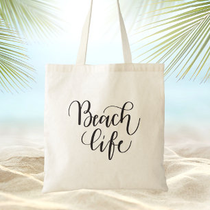 Trendy Black and White Modern Summer Tote Bag