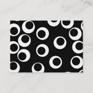 Trendy black and white retro design. business card