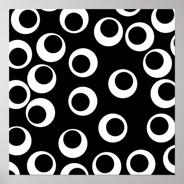 Trendy black and white retro design. poster (Front)