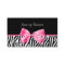 Trendy Black And White Zebra Print Pink Ribbon