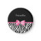 Trendy Black And White Zebra Print Pink Ribbon