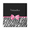 Trendy Black And White Zebra Print Pink Ribbon