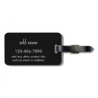 Trendy Black Floral Pattern with Custom Monogram