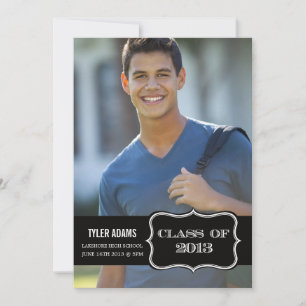 Trendy Black Label Class of 2013 Graduation Card
