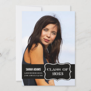 Trendy Black Label Class of 2013 Graduation Card