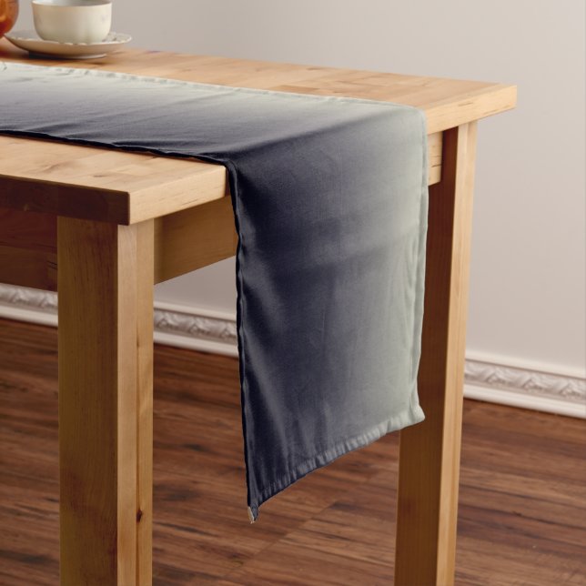 Trendy Black Ombre Gradient Short Table Runner (In Situ)