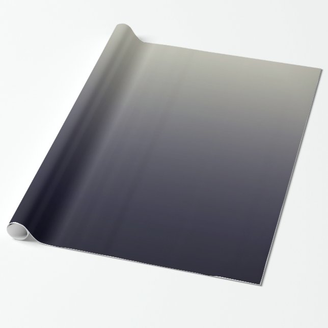 Trendy Black Ombre Gradient Wrapping Paper (Unrolled)