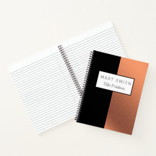 Trendy Black Orange Notebook