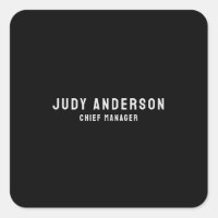 Trendy Black Professional Plain Modern Elegant