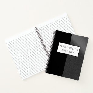 Trendy Black Silver Notebook