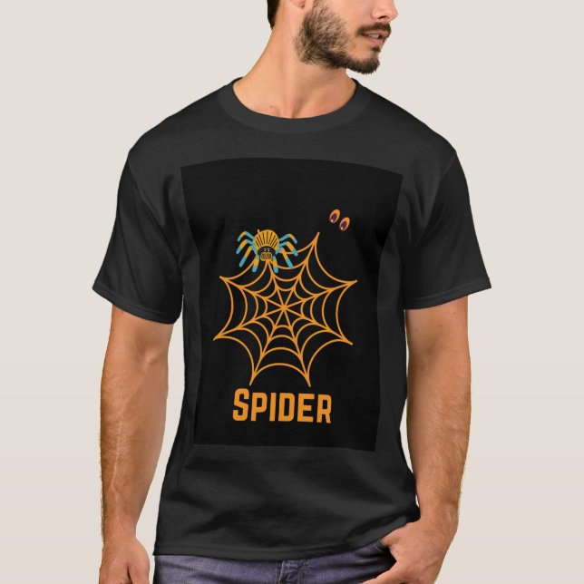 trendy black spider web beautiful T-shirt (Front)