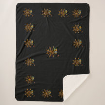 trendy black spider web Sherpa blanket